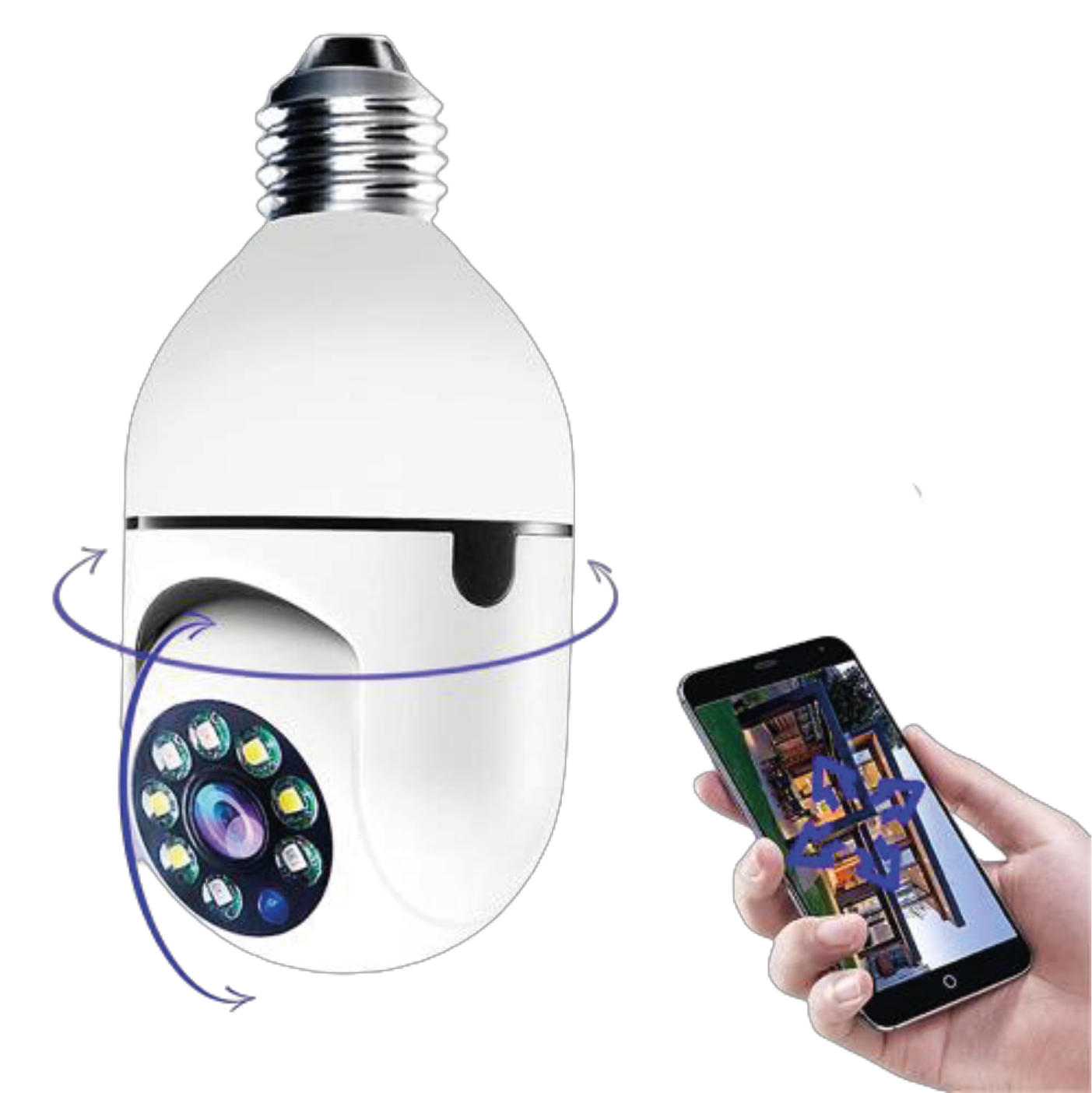 Cámara bombillo 360°